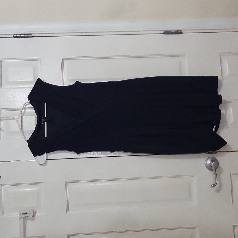 Navy v neck sleeveless dress size 10